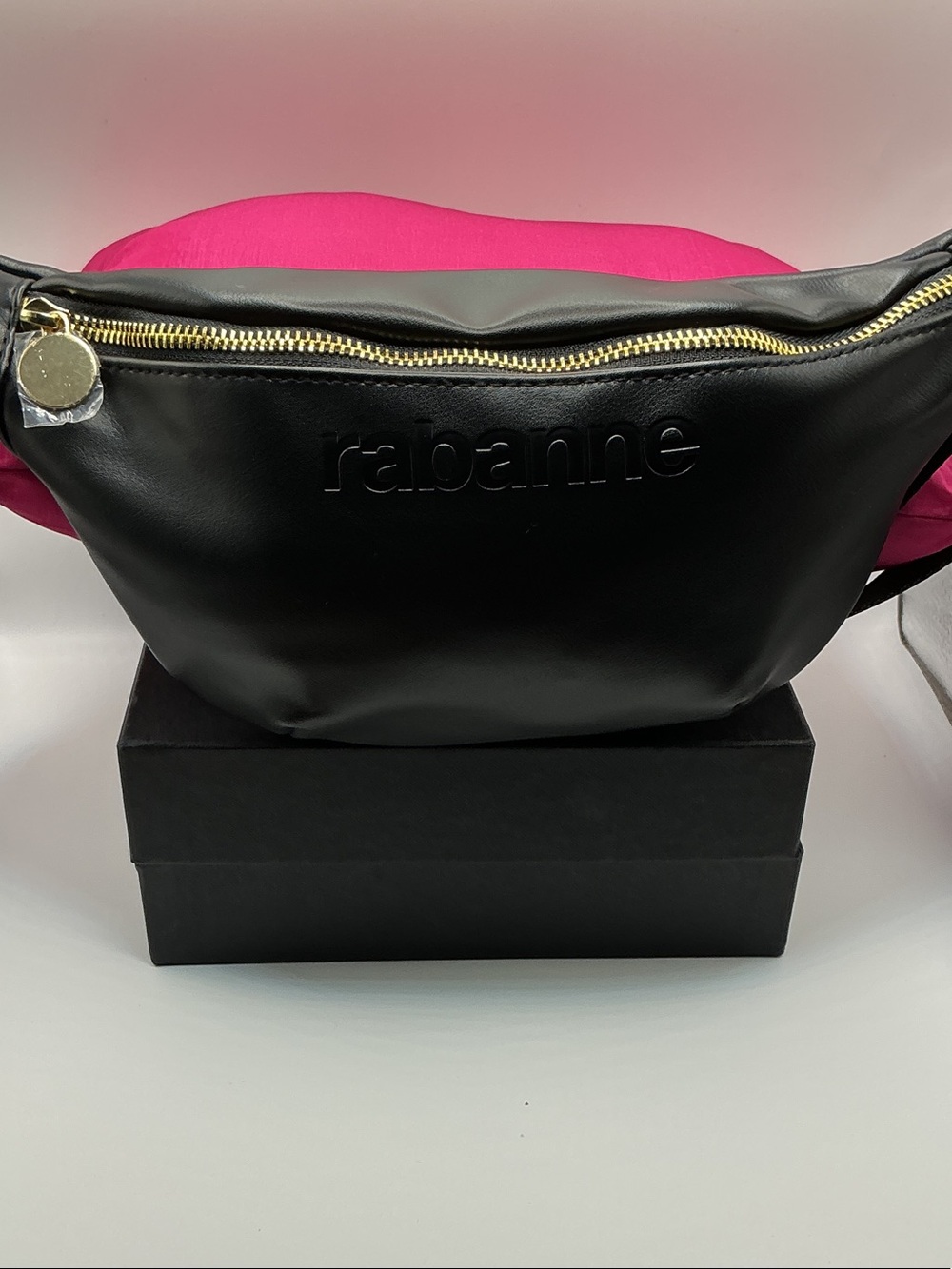 Rabanne Black & Fuchsia Belt Bag